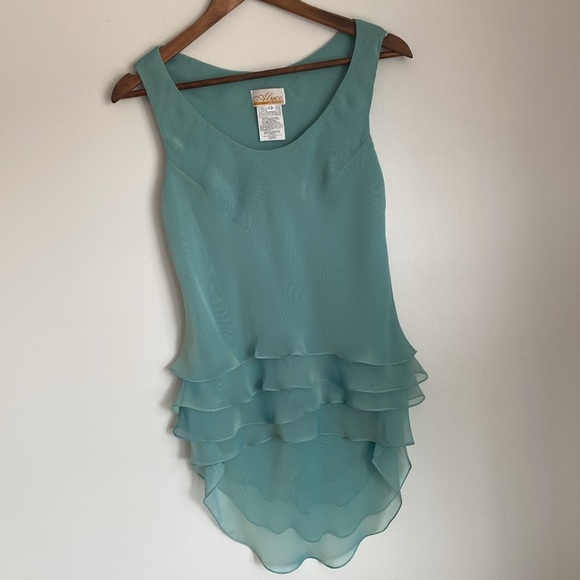 👗Alyce 2 piece pastel green mother of bride or groom or bridesmaid gown size 12 - Picture 2 of 16